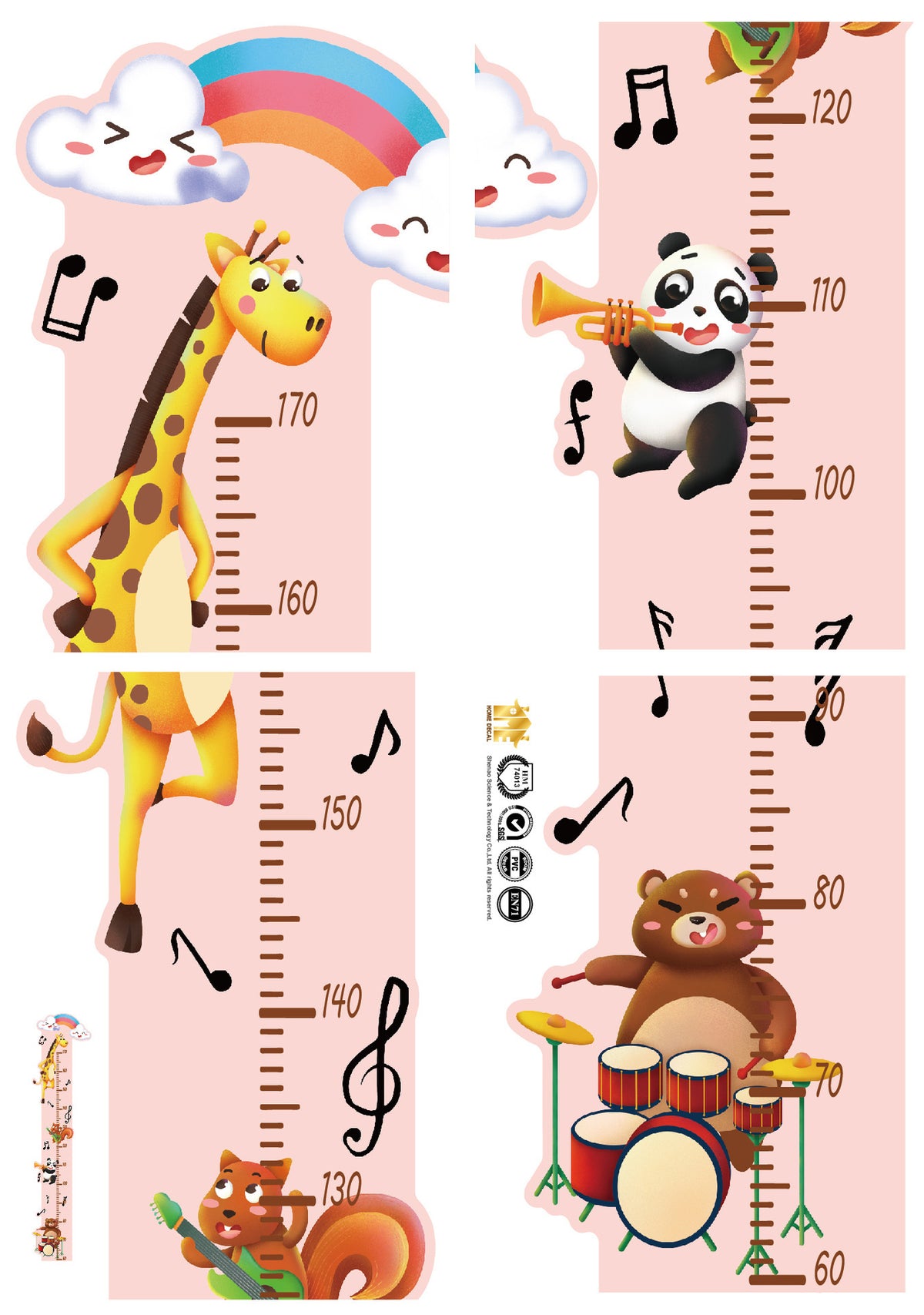 Groeimeter Muurstickers voor Kinderen