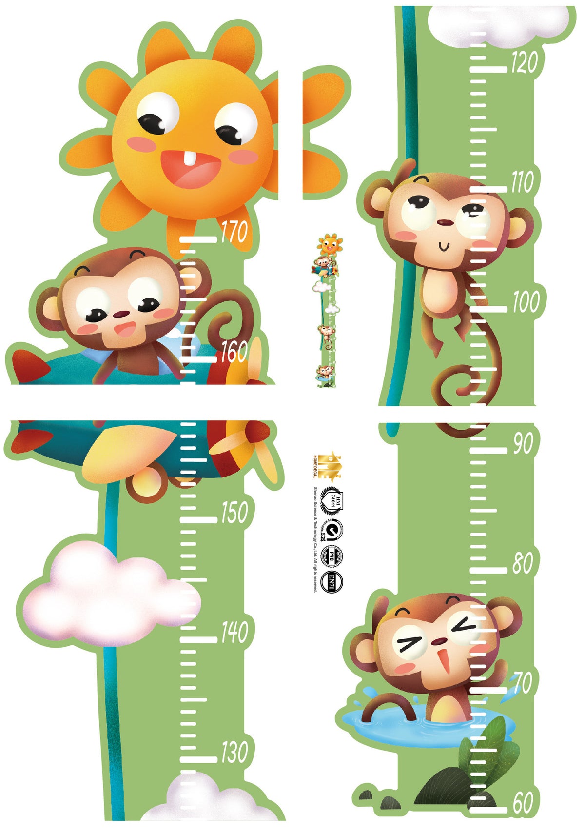 Groeimeter Muurstickers voor Kinderen