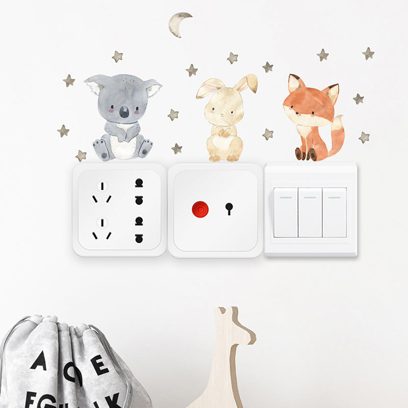 Schattige Dierenstickers voor Lichtschakelaars