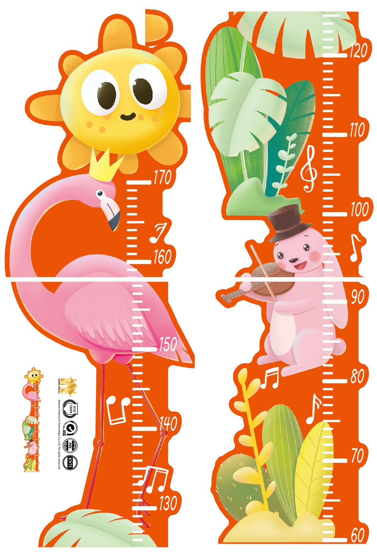 Groeimeter Muurstickers voor Kinderen