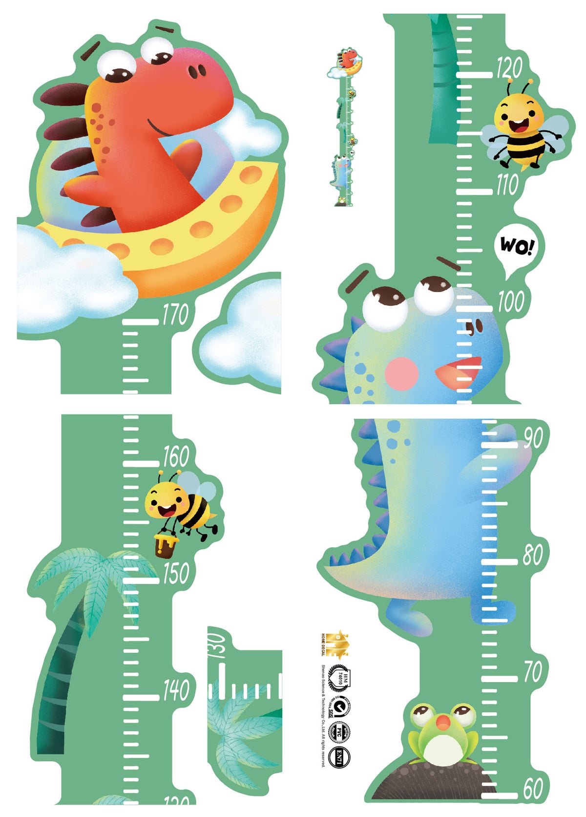 Groeimeter Muurstickers voor Kinderen